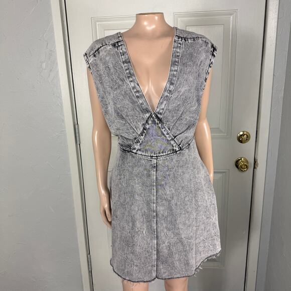 All Saints Dresses & Skirts - Allsaints Women's Dress US 12 Sylana Acid Wash Denim Designer Open Back UU14